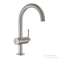 Grohe ATRIO L magasított mosdó csaptelep click-clack leeresztővel,Supersteel 24362DC0 csaptelep