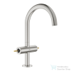 Grohe ATRIO PRIVATE L magasított mosdó csaptelep fogantyú nélkül,click-clack leeresztővel,Supersteel 21134DC0