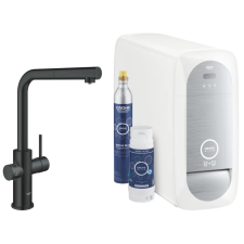 GROHE Blue Home L-kifolyós kezdőkészlet kihúzható fejes fekete (31539KS0) csaptelep