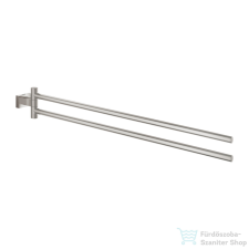 Grohe ESSENTIALS CUBE 43,9 cm-es dupla törölközőtartó,Supersteel 40624DC1 fürdőszoba kiegészítő
