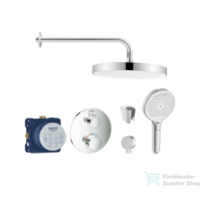Grohe falsík alatti, termosztátos zuhanyrendszer GROHTHERM kezelővel, Kielle kiegészítőkkel, króm SANI21GKK005 csaptelep