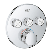 Grohe Grohtherm Smartcontrol Falsík alatti termosztátos csaptelep 3 utas kerek Króm csaptelep