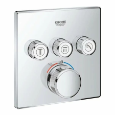 Grohe Grohtherm SmartControl négyzet alakú termosztátos zuhanycsaptelep 3 kimenettel csaptelep