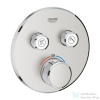 Grohe Grohtherm SmartControl termosztátos színkészlet 2-utas váltóval, szálcsiszolt acél 29119DC0 (29119DC0)