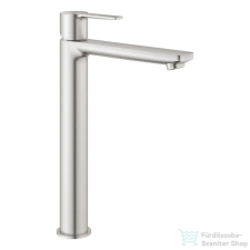 Grohe LINEARE XL magasított mosdó csaptelep leeresztő nélkül,Supersteel 23405DC1 (23405DC1) csaptelep