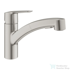 Grohe Quickfix START kihúzható fejes,2 funkciós mosogató csaptelep,Supersteel 30531DC1 (30531DC1) csaptelep