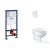 Grohe Rapid SL falra szerelhető WC szett, Bau Ceramic WC soft close ülőkével, Skate Cosmopolitan alpesi fehér nyomólappal SANI11BB3117