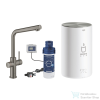 Grohe RED Duo mosogató csaptelep M-es méretű bojlerrel,Brushed Hard Graphite 30327AL1