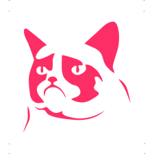  Grumpy cat autó matrica pink #427 matrica