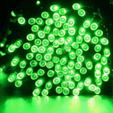 Grundig zöld, napelemes LED Fényfüzér 50db izzóval karácsonyfa izzósor