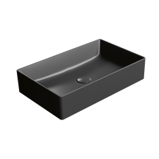 Gsi KUBE X kerámiamosdó, 60x37cm, matt fekete fürdőkellék