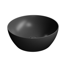 Gsi PURA kerámiamosdó, pultra helyezhető, átm:42x16cm, matt fekete fürdőkellék