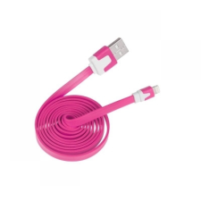  GSM0479 USB kábel iPhone/iPad-hez, lightning kábel, lapos kialakítás, rózsaszín tablet kellék