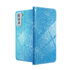 GSMLIVE iPhone 12 / 12 Pro (6,1&quot;) kék csillámos mágneses könyvtok tok és táska
