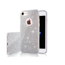 GSMLIVE iPhone 13 (6,1") szilikon tok, csillámos, hátlap tok, ezüst, Glitter tok és táska