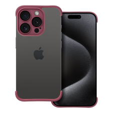 GSMLIVE iPhone 13 Pro Max (6.7&quot;) keret tok, TPU tok, kameravédelem, bordó, Mini Bumpers tok és táska
