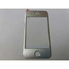 GSMLIVE iPhone 4 4G 4S ezüst színű 0,3mm előlapi üvegfólia mobiltelefon kellék