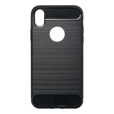 GSMLIVE iPhone XR (6,1&quot;) szilikon tok, fekete, Carbon fiber tok és táska