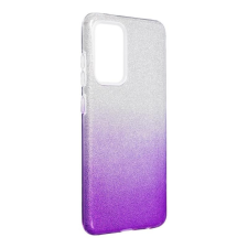 GSMLIVE Samsung Galaxy A03s szilikon tok, csillámos, hátlap tok, SM-A037, lila-ezüst tok és táska