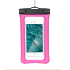 GSMLIVE Univerzális vízálló telefontok, átlátszó / pink, tartós szilikon tok és táska