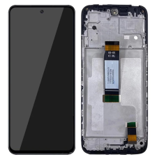 GSMLIVE Xiaomi Redmi 12 4G/5G fekete LCD + érintőpanel kerettel mobiltelefon, tablet alkatrész