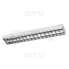 GTV Led fénycsőre szerelt tükrös-rácsos lámpatest 2x120cm falon kívüli műhely lámpa