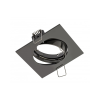 GTV OP-PRAN6-21 PORTO-K mennyezeti spot lámpatest, IP20, négyzet alakú, fekete króm, szögben állítható, DT10 TÍPUS