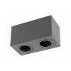 GTV OS-AV80160KW2-00 Mennyezeti lámpatest AVEIRO DUO, alumínium, 160x80x85mm, IP20, max 20W*2, négyzet, fekete