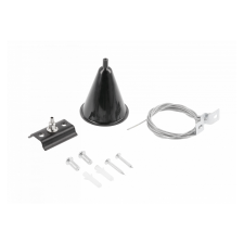 GTV XLT-1FAC79-10 1 fázisú, 2 soros sínes függesztőkészlet, fekete világítás