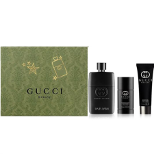 Gucci Guilty Pour Homme SET: edt 90ml + tusfürdő gél 50ml + Deo stick 75ml kozmetikai ajándékcsomag