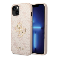 Guess 4G Big Metal Logo Apple iPhone 15 hátlap tok, rózsaszín tok és táska