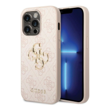 Guess 4G Big Metal Logo Apple iPhone 15 Pro hátlap tok, rózsaszín tok és táska