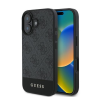 Guess 4G Bottom Stripe Apple iPhone 16 Plus hátlap tok, szürke GUHCP16MG4GLGR