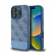 Guess 4G Bottom Stripe Apple iPhone 16 Pro Max hátlap tok, kék GUHCP16XG4GLBL tok és táska