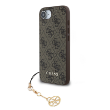 Guess 4G Charm iPhone 16e kemény hátlap tok, barna tok és táska