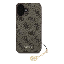 Guess 4G Charm Zadní Kryt pro iPhone 16 Plus Brown mobiltelefon kellék