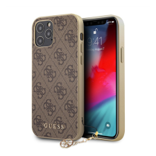 Guess 4G Charms Apple iPhone 12/12 Pro hátlap tok, barna tok és táska