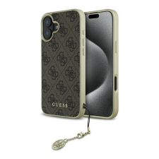 Guess 4G Charms Collection iPhone 16 hátlap tok, barna GUHCP16SGF4GBR tok és táska