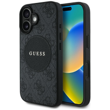 Guess 4G Circle Classic Logo iPhone 16 MagSafe hátlap tok, fekete tok és táska