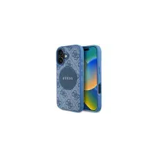 Guess 4G Circle Classic Logo iPhone 16 MagSafe hátlap tok, kék tok és táska