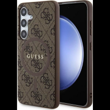 Guess 4G Collection Leather Metal Logo S24 (S921) MagSafe tok, barna GUHMS24SG4GFRW (GSM180546) tok és táska