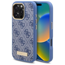 Guess 4G Logo Táblázat Tok Borítás Iphone 16 Pro Kék Telefonhoz tok és táska