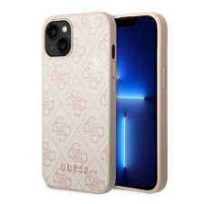 Guess 4G Metal Gold Apple iPhone 14 hátlap tok, pink tok és táska