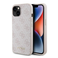 Guess 4G Metal Gold Logo Apple iPhone 15 Plus hátlap tok, rózsaszín tok és táska