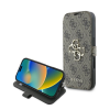 Guess 4G Metal Logo iPhone 16 flip/oldalra nyíló tok, barna GUBKP16S4GMGBR