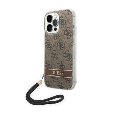 Guess 4G Print Strap Apple iPhone 14 Pro Tok - Barna/Mintás (GUOHCP14LH4STW) mobiltelefon kellék