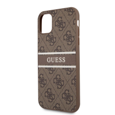 Guess 4G Printed Stripe Apple iPhone 11 Szilikon Tok - Barna/Mintás (GUHCN614GDBR) tok és táska
