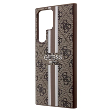 Guess 4G Printed Stripe Samsung Galaxy S23 Ultra Szilikon Tok - Barna tok és táska