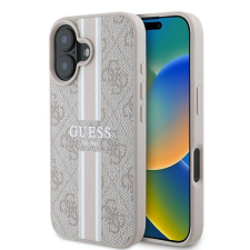 Guess 4G Printed Stripes MagSafe tok iPhone 16 Plus - rózsaszín tok és táska
