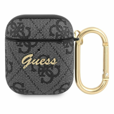 Guess 4G Script Metal Collection tok AirPods 1 / 2 fülhallgatóhoz - szürke fülhallgató, fejhallgató tok